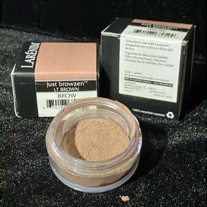 Larenim Lt Brown just browzen eyebrow liner loose powder mineral makeup new